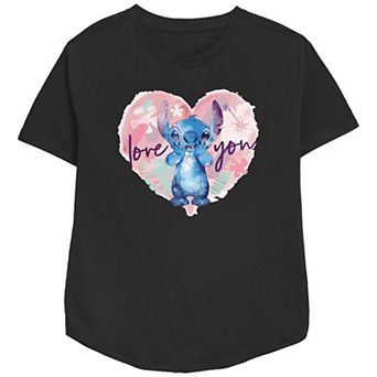 Women's Lilo & Stitch Love You Stitch Relaxed Fit Graphic Tee