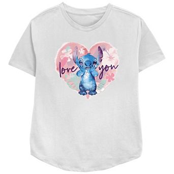 Women's Lilo & Stitch Love You Stitch Relaxed Fit Graphic Tee