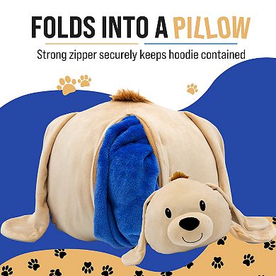 Unisex Dougie Dog Kids Snugible - Reversible Blanket Hoodie Pillow