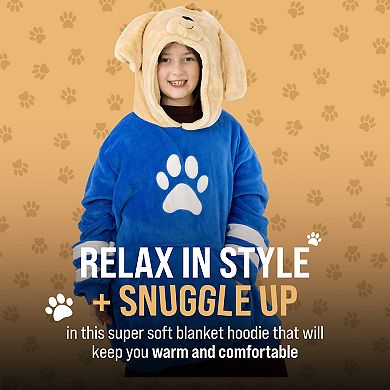 Unisex Dougie Dog Kids Snugible - Reversible Blanket Hoodie Pillow