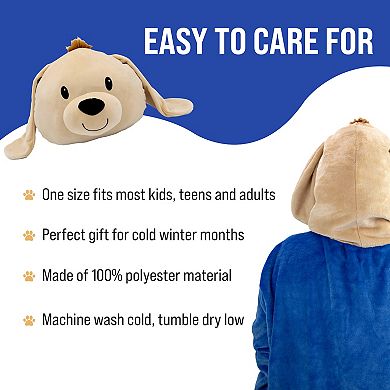 Unisex Dougie Dog Kids Snugible - Reversible Blanket Hoodie Pillow