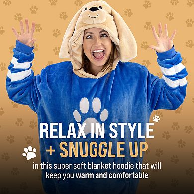 Unisex Dougie Dog Adult Snugible - Reversible Blanket Hoodie Pillow