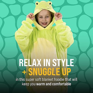 Unisex Fren Froggy Kids Snugible - Reversible Blanket Hoodie Pillow