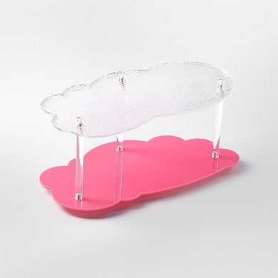 Ventray Home Organizer Countertop, Acrylic Shelf with Cloud Shape Display Tray