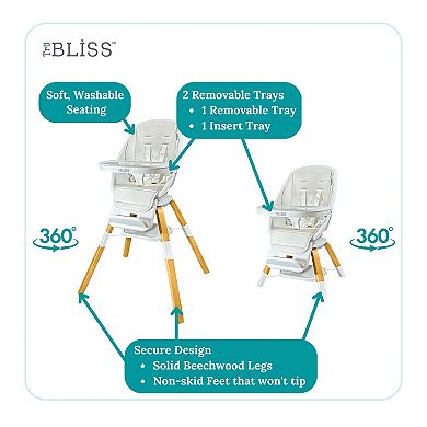 TruBliss™ 2-in-1 Turn-A-Tot® High Chair with 360° Swivel
