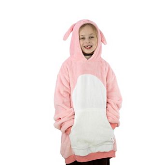 Unisex Mochi Bunny Kids Snugible - Reversible Blanket Hoodie Pillow