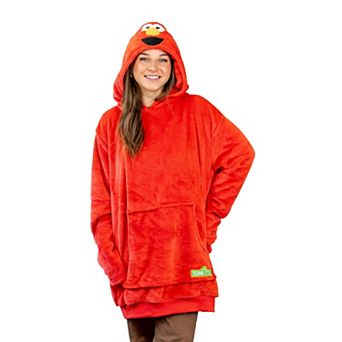 Unisex Sesame Street Elmo Adult Snugible - Reversible Blanket Hoodie Pillow