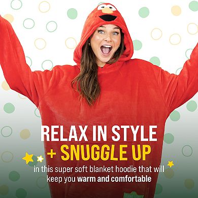 Unisex Sesame Street Elmo Adult Snugible - Reversible Blanket Hoodie Pillow