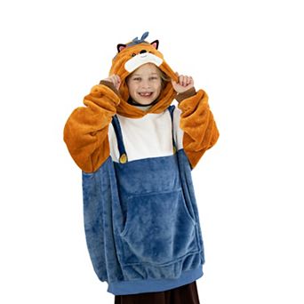 Unisex Fiona Fox Kids Snugible - Reversible Blanket Hoodie Pillow