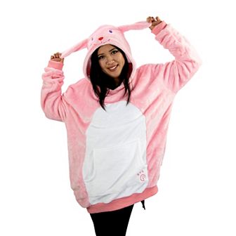 Unisex Mochi Bunny Adult Snugible - Reversible Blanket Hoodie Pillow