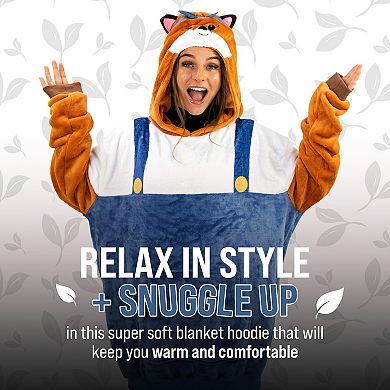 Unisex Fiona Fox Adult Snugible - Reversible Blanket Hoodie Pillow