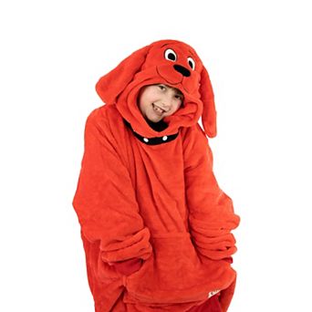 Unisex Clifford The Big Red Dog Kids Snugible Blanket Hoodie & Pillow