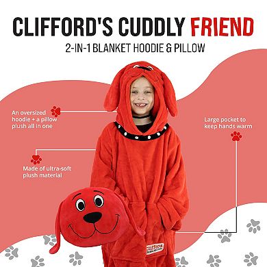 Clifford the Big Red Dog Hoodie Blanket Kids Snugible