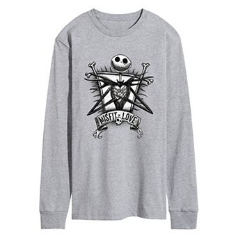 Disney's Nightmare At Christmas Jack Men's Long Sleeve Graphic Tee