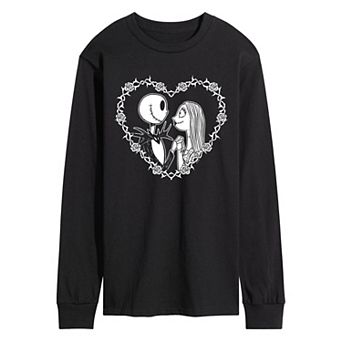 Disney's Nightmare At Christmas Jack Sally Men's Long Sleeve Graphic Tee