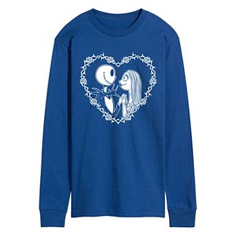 Disney's Nightmare At Christmas Jack Sally Men's Long Sleeve Graphic Tee