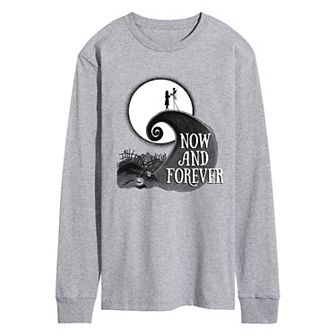 Disney's Nightmare At Christmas Jack Sally Men's Long Sleeve Graphic Tee