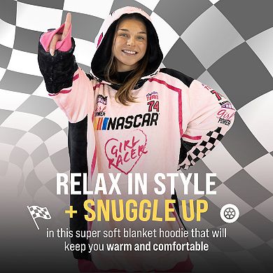 Unisex Pink Nascar Snugible - Reversible Blanket Hoodie Pillow