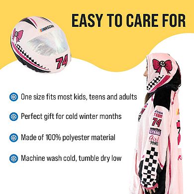 Unisex Pink Nascar Snugible - Reversible Blanket Hoodie Pillow
