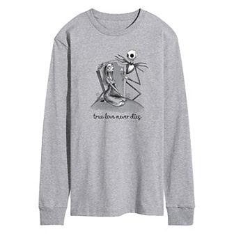 Disney's Nightmare At Christmas Men's True Love Long Sleeve Graphic Tee