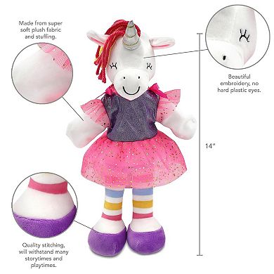 14 Inch Sharewood Forest Friends Puppet - Piper The Unicorn