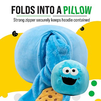 Unisex Sesame Street Cookie Monster Snugible - Reversible Blanket Hoodie Pillow
