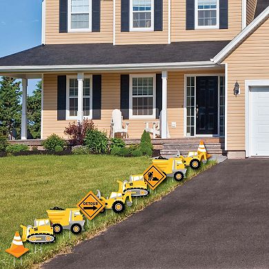 Big Dot of Happiness Dig It - Construction Party Zone Lawn Outdoor Party Yard Decor 10 Pc