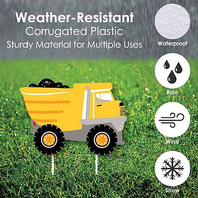 Big Dot of Happiness Dig It - Construction Party Zone Lawn Outdoor Party Yard Decor 10 Pc