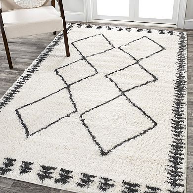 Calvia Moroccan Diamond Shag Area Rug