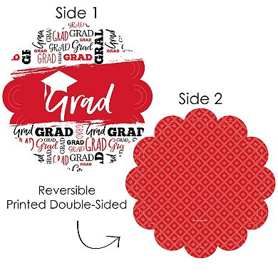 Big Dot Of Happiness Red Grad Best Is Yet To Come Red Graduation Party Paper Chargers 12 Ct