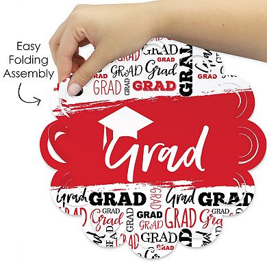 Big Dot Of Happiness Red Grad Best Is Yet To Come Red Graduation Party Paper Chargers 12 Ct