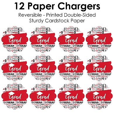 Big Dot Of Happiness Red Grad Best Is Yet To Come Red Graduation Party Paper Chargers 12 Ct