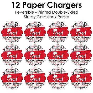 Big Dot Of Happiness Red Grad Best Is Yet To Come Red Graduation Party Paper Chargers 12 Ct