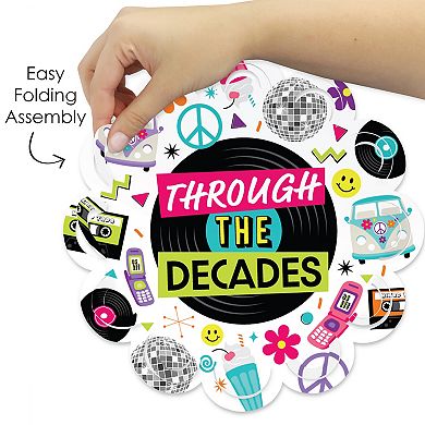 Big Dot Of Happiness Through The Decades Party Table Decor Chargers Place Setting For 12