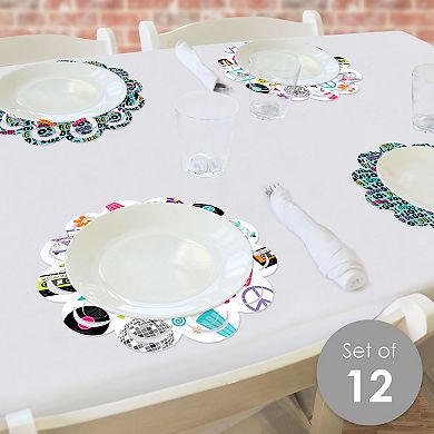 Big Dot Of Happiness Through The Decades Party Table Decor Chargers Place Setting For 12