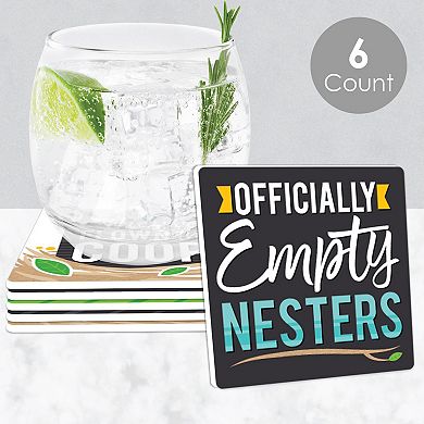 Big Dot Of Happiness Empty Nesters - Funny Empty Nest Party Decor - Drink Coasters - Set Of 6