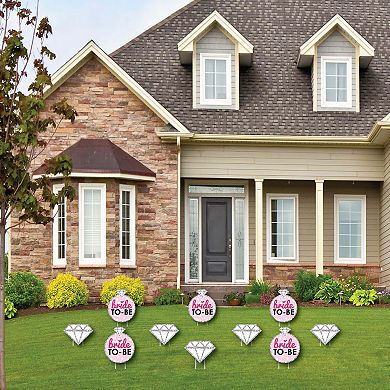 Big Dot of Happiness Bride-to-Be - Lawn Decor - Outdoor Bachelorette Party Yard Decor - 10 Pc