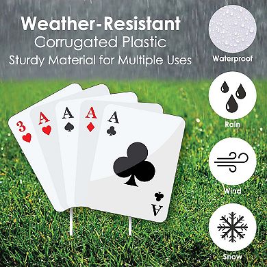 Big Dot of Happiness Las Vegas - Lawn Decor - Outdoor Casino Themed Yard Decor - 10 Pc