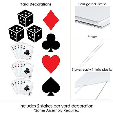 Big Dot of Happiness Las Vegas - Lawn Decor - Outdoor Casino Themed Yard Decor - 10 Pc