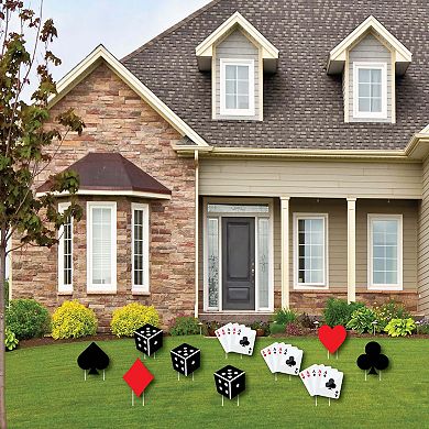 Big Dot of Happiness Las Vegas - Lawn Decor - Outdoor Casino Themed Yard Decor - 10 Pc