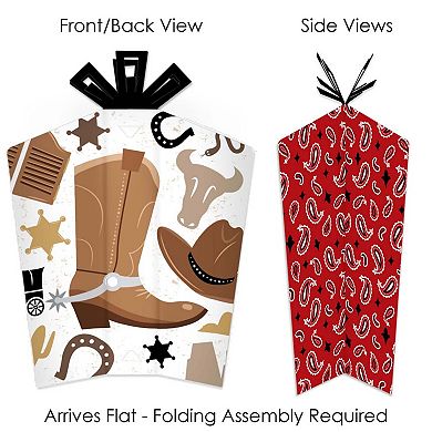Big Dot Of Happiness Western Hoedown - Decor Wild West Party Fold & Flare Centerpieces 10 Ct