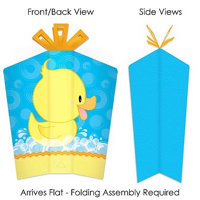 Big Dot Of Happiness Ducky Duck - Table Decor - Party Fold & Flare Centerpieces - 10 Ct
