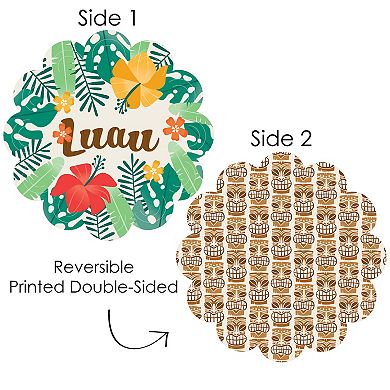 Big Dot Of Happiness Tropical Luau Beach Party Table Decor Chargers Place Setting 12 Ct