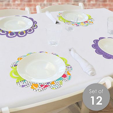 Big Dot Of Happiness 90’s Throwback - 1990s Party Table Decor Chargers Place Setting 12 Ct