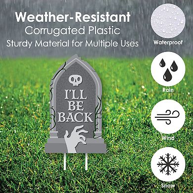 Big Dot of Happiness Creepy Cemetery Spooky Halloween Tombstone Party Yard Decorations 10 Pc