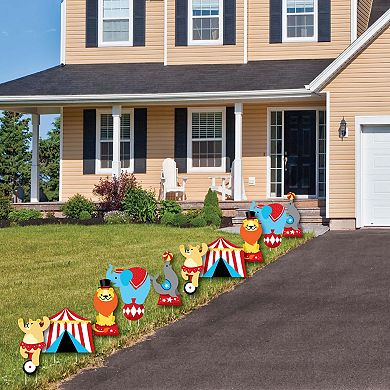 Big Dot of Happiness Carnival - Step Right Up Circus - Lawn Outdoor Party Yard Decor 10 Pc