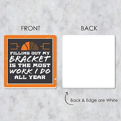 Big Dot Of Happiness Basketball Let The Madness Begin - Funny Party Decor Drink Coasters 6 Ct
