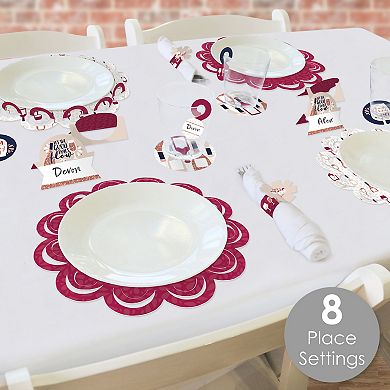 Big Dot Of Happiness But First, Wine Tasting Party Charger Chargerific Kit Setting For 8