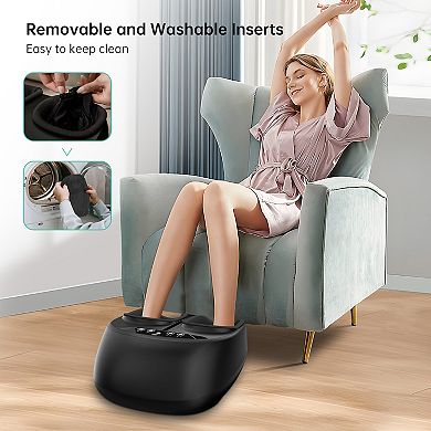 Snailax Shiatsu Foot Massager With Heat For Tired Foot Blood Circulation Up To Size 13, Black