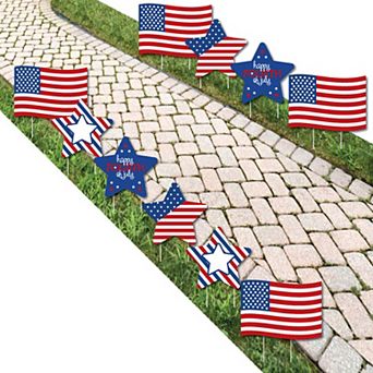 Big Dot of Happiness 4th of July - Lawn Decor - Outdoor Fourth of July Party Yard Decor 10 pc